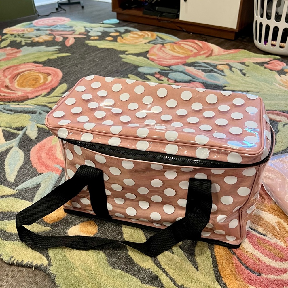 Kate Spade Pink Polka Dot Insulated Tote Cooler Bag